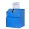 Adiroffice Wall Mountable Steel Locking Suggestion Box, Blue, PK2 ADI631-01-BLU-2pk - alternate 7